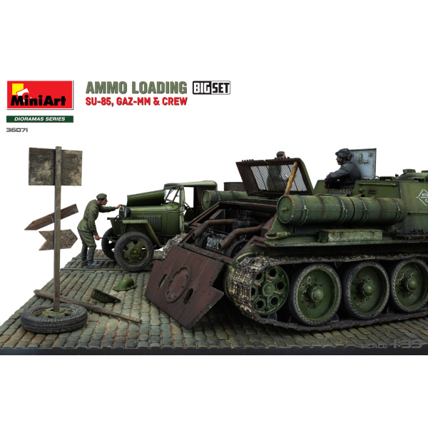 MiniArt 1:35 AMMO LOADING SU-85,GAZ-MM & Crew  Big Set   MA36071 - Afbeelding 3