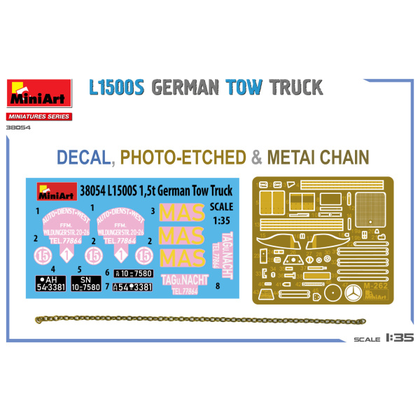 MiniArt 1:35 L1500S German Tow Truck   MA38054 - Afbeelding 3