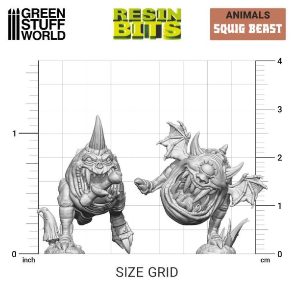 Green Stuff Resin Set - Squig Beasts 1:48   ( 6x )   GSW12964 - Afbeelding 2