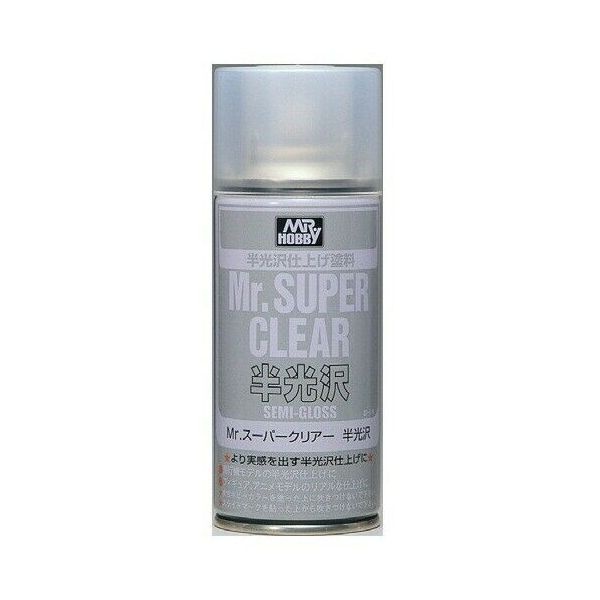 Mr.Hobby Super Clear Semi Gloss Spray 170ml ( niet voor acryl verf )  B-516