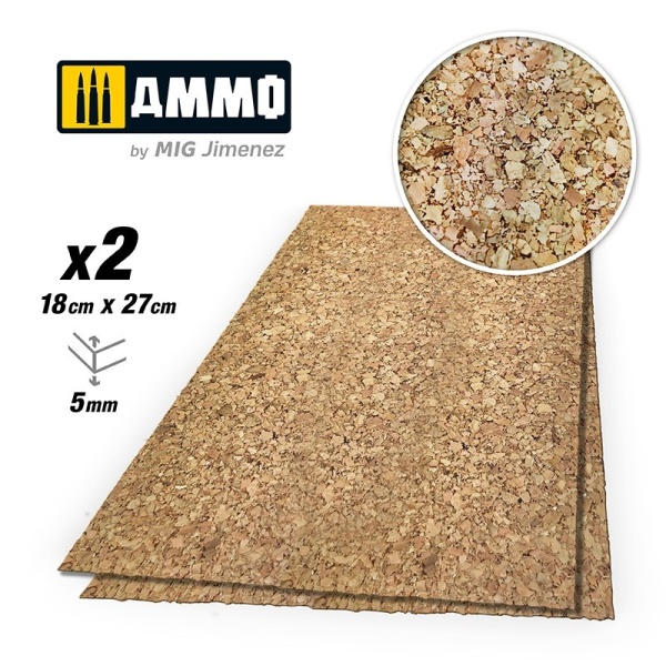 Ammo Mig Create Cork Thick Grain 5mm 2x   MIG8845