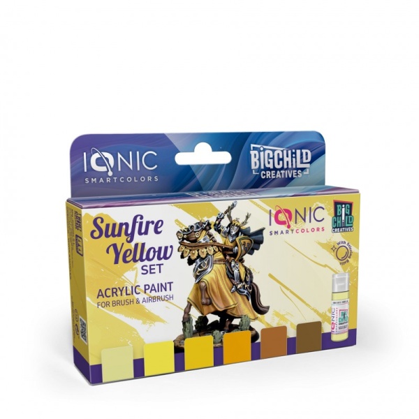 Ionic Smart Colors Acrylic Paint SUNFIRE YELLOW Set  6x20ml   IO-0504