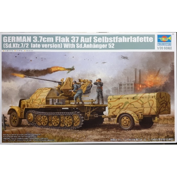 Trumpeter 1:35 German 3.7cm Flak 37 Auf Selbstfahrlafette with Sd.Anhanger 52   TR01526