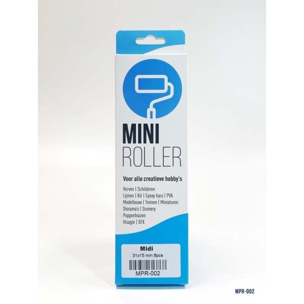 MBE Mini Roller Set Midi 31x15mm  8 stuks  MPR-002