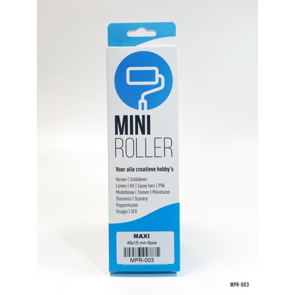MBE Mini Roller Set Maxi  45x15mm  6 stuks    MPR-003