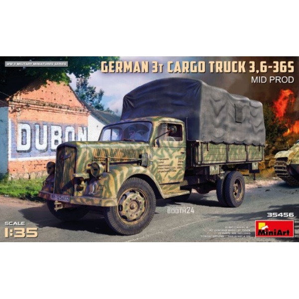 MiniArt 1:35 German 3T Cargo Truck 3,6 -36S Mid. Production   MA35456