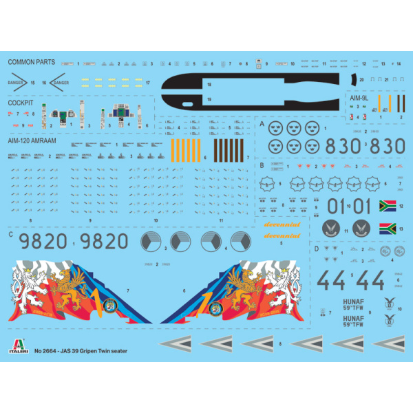 Italeri 1:48 JAS-39D Gripen Twin Seater  IT2664 - Afbeelding 2