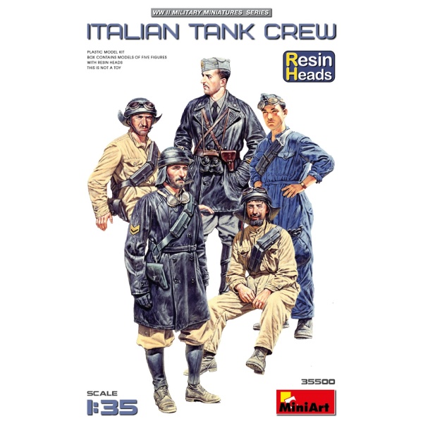 Italian Tank Crew  Resin Heads   MA35500