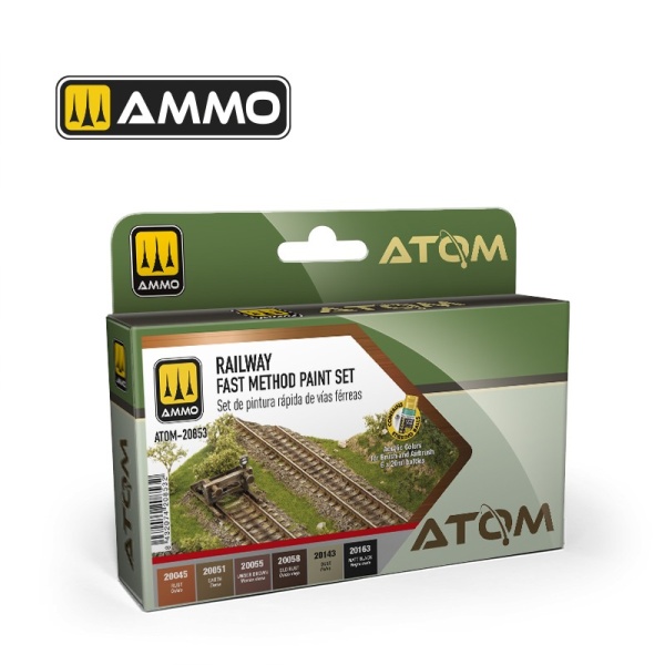 Ammo Mig ATOM Railway Fast Method Paint Set  6x20ml  MIG20853