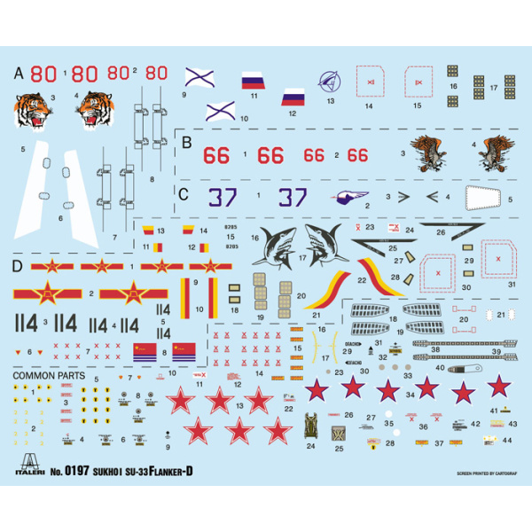 Italeri :72 SU-33 Flanker-D   IT197 - Afbeelding 5