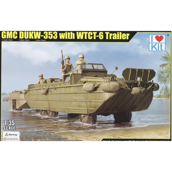 I Love Kit 1:35 GMC DUKW-353 with WTCT-6 Trailer #63539