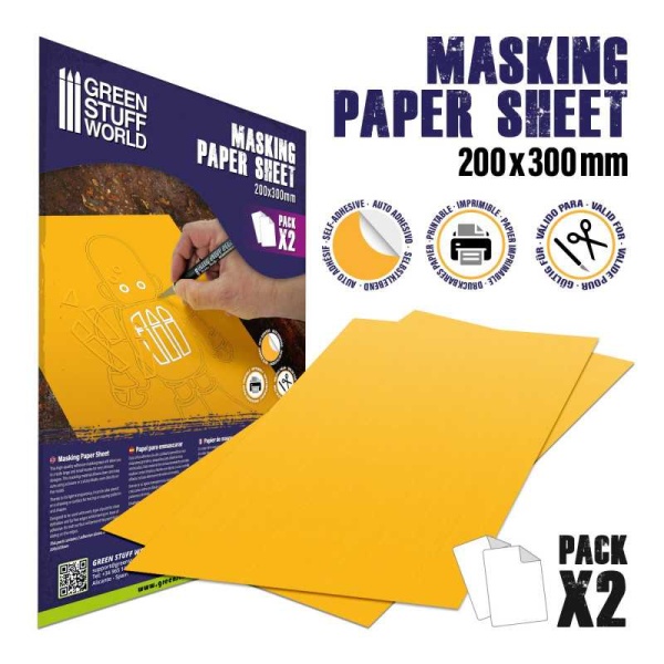 GSW Airbrush Masking Paper Sheet 200x300mm pack 2 #GSW10498
