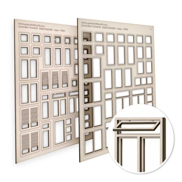 Green Stuff Basic Square Miniature Windows  Large  GSW13699