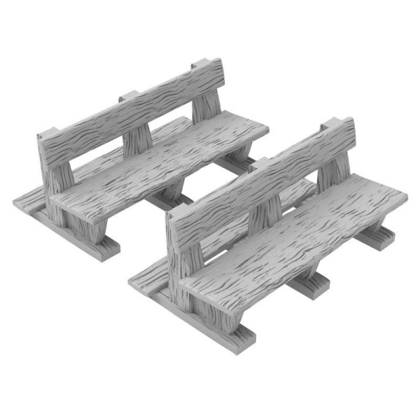 Green Stuff 1:48 Churh Benches  2x  GSW12901