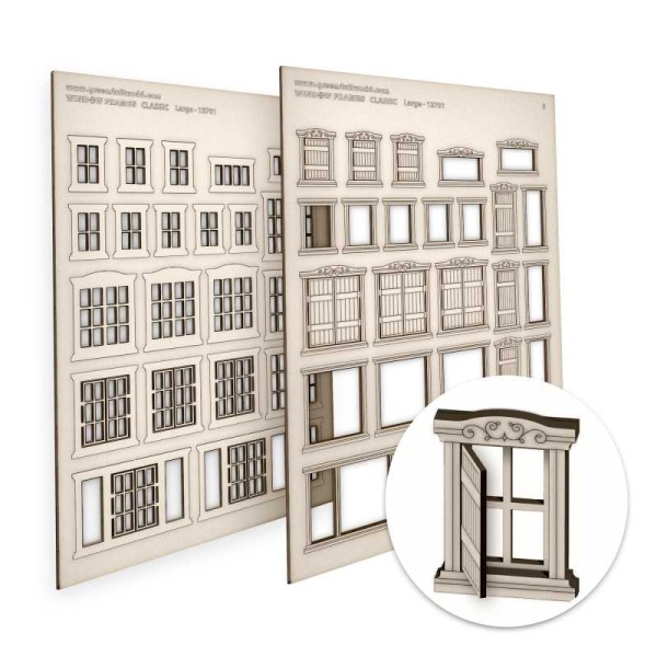 Green Stuff Classic Large Miniature Windows   GSW13701