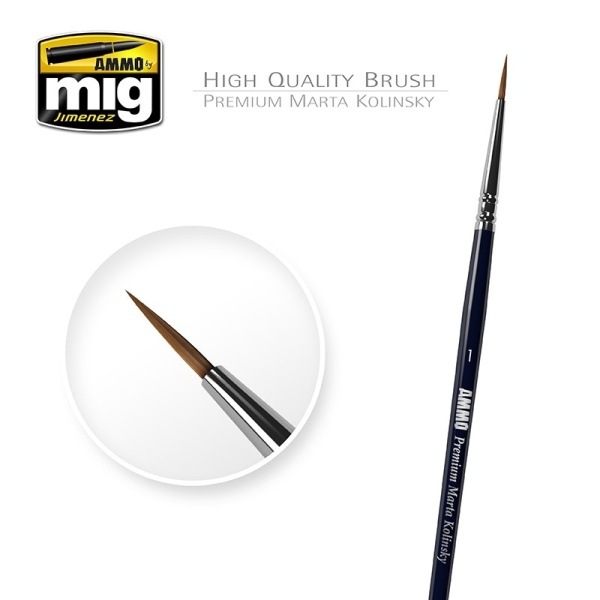 AMMO MIG MARTA KOLINSKY PREMIUM ROUND BRUSH NO. 1 MIG8602