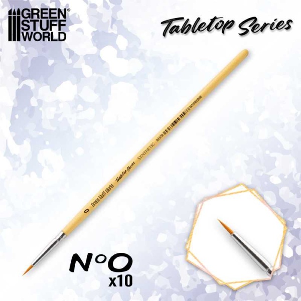 Green Stuff Tabletop Series Brushes Size 0 (pack 10) GSW5798