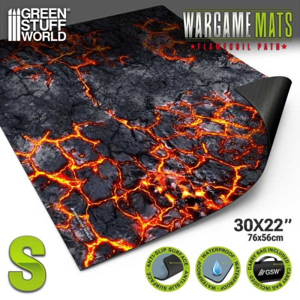 Green Stuff Neoprene Mat 22x32" Flamecoil Path (56x76cm) GSW5861