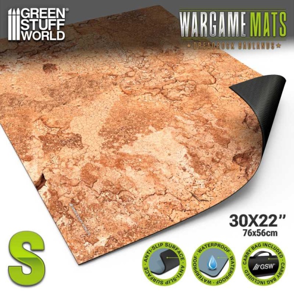 Green Stuff Neoprene Mat 22x32" Dreadrock Badlands (56x76cm)  GSW5862