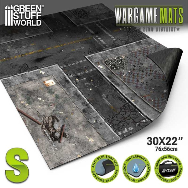 Green Stuff Neoprene Mat 22x32" Ground Zero District (56x76cm) GSW5864