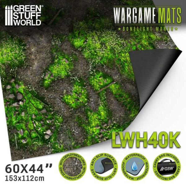 Green Stuff Neoprene Mat114x155 cm Boneblight Marsh with deployment lines GSW5878
