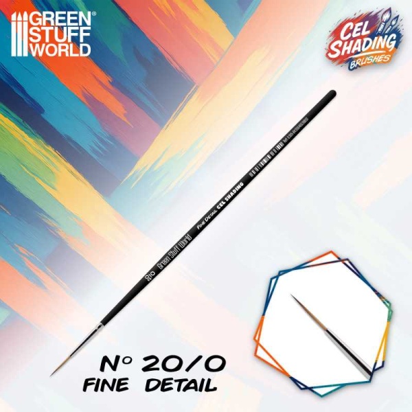 Green Stuff Cel Shading Brushes - Fine Detail GSW6305