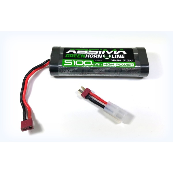 Absima 5100Mah NIMH 7.2V Stick Pack (incl tamiya adaptor) AB4100013