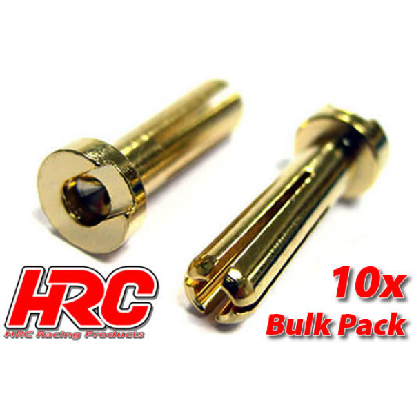 HRC Gold Connector - 4.0mm - Male Low Profile (10 pcs) - HRC9004LB
