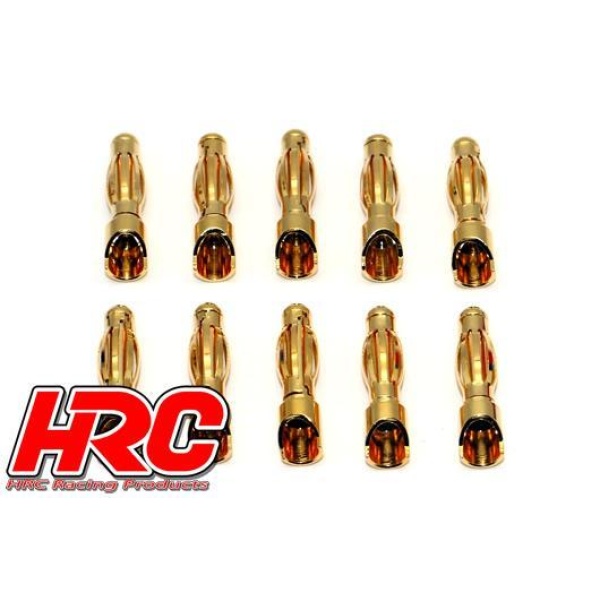 HRC Gold Connector - 4.0mm - Stripe Style - Male (10 pcs) - HRC9004S