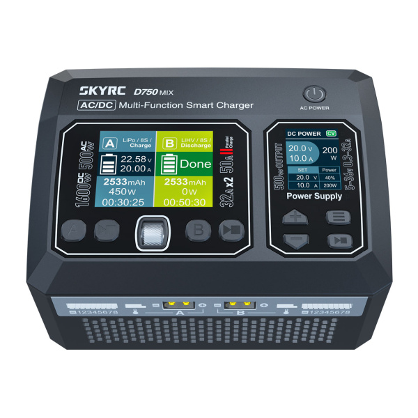 SkyRC D750 MIX Charger LiPo 1-8s 32A 500W AC SK100201-01
