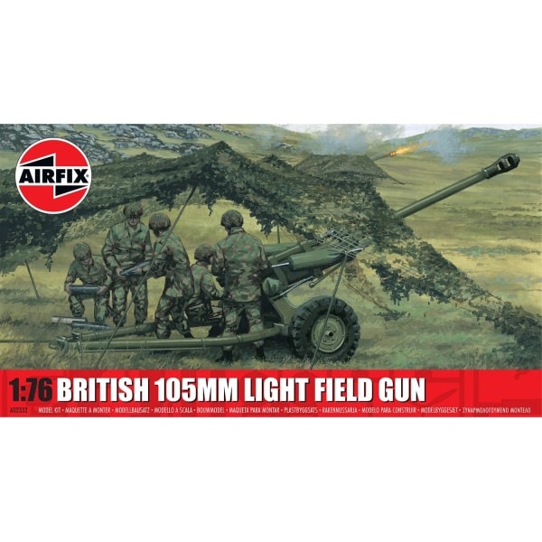 Airfix 1:76 British 105mm LIGHT FIELD GUN AF02332