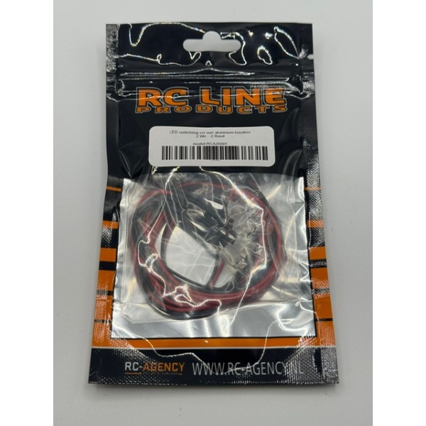 RC-Line Led verlichtingsset met alu houders 2 wit/2rood RCA20005