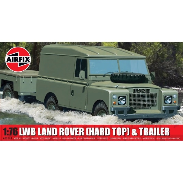 Airfix 1:76 LWB Land Rover and Trailer  AF02324 (Hard Top)