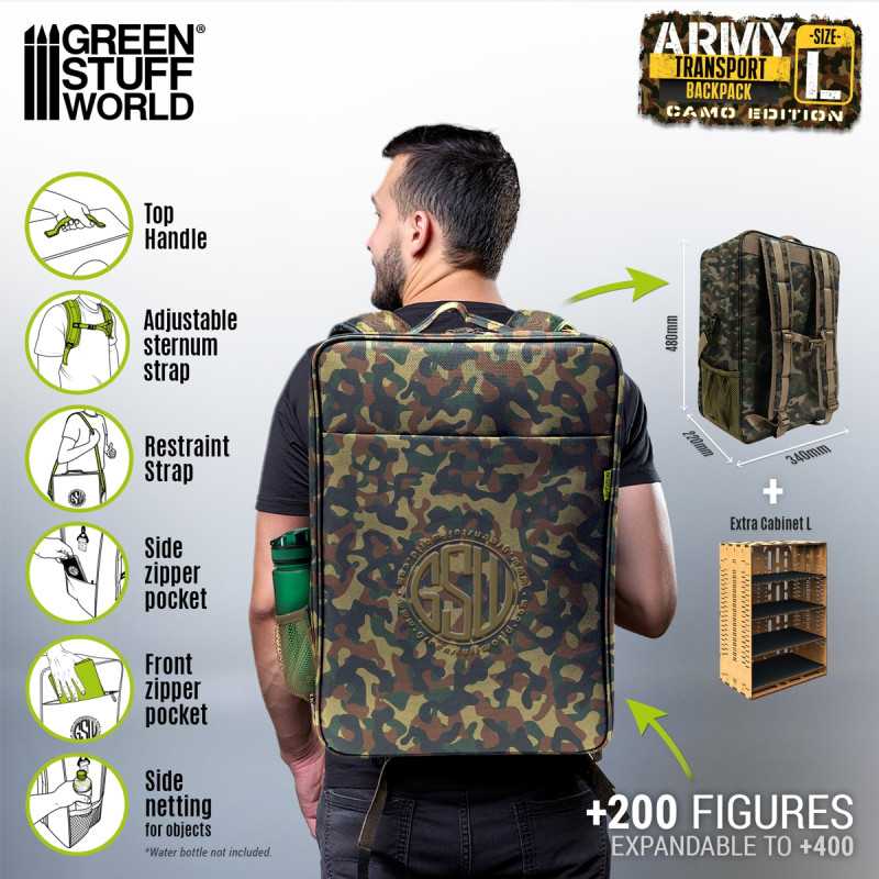 GSW Army Transport Backpack - Camouflage Edition GSW14404 - Afbeelding 2