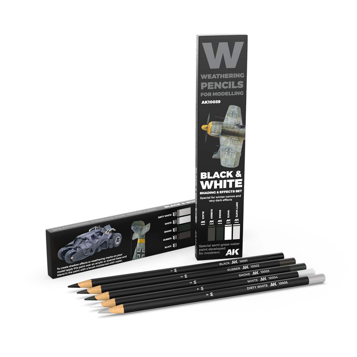AK10039 BLACK & WHITE: Shading & effects set AK10039