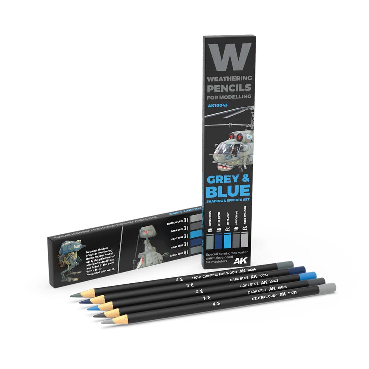 AK GREY & BLUE: Shading & effects set AK10043