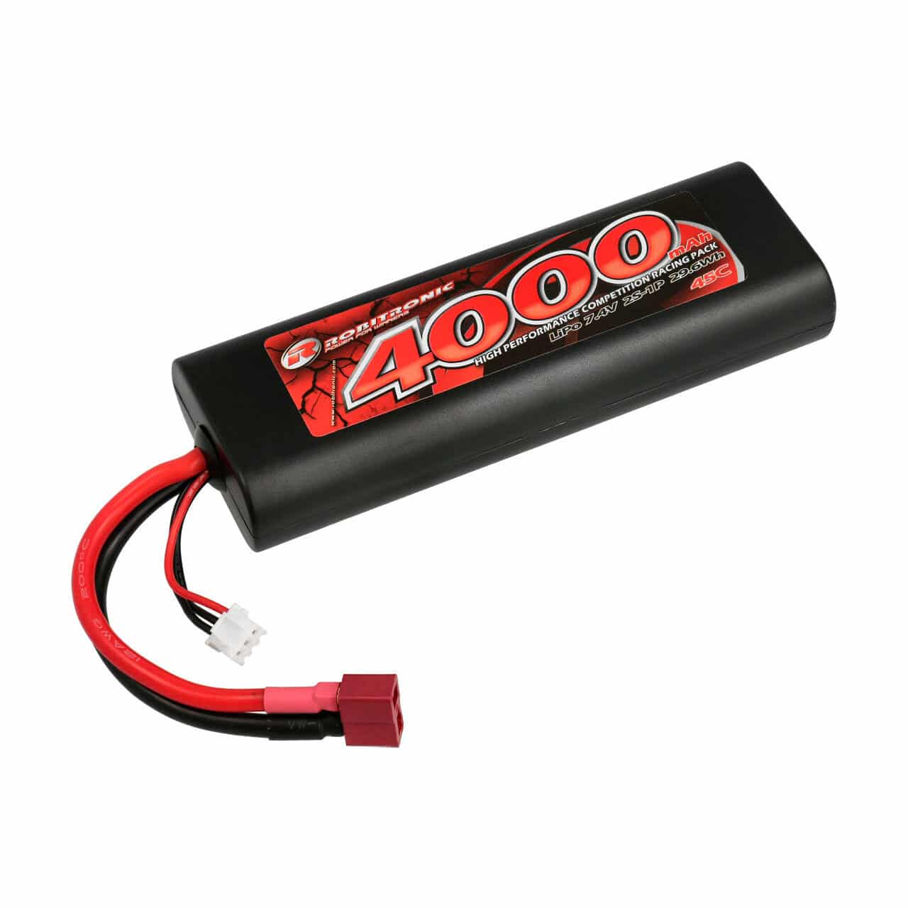 Robitronic LiPo Battery 4000mAh 2S 45C Stick Pack T-Plug RO05226