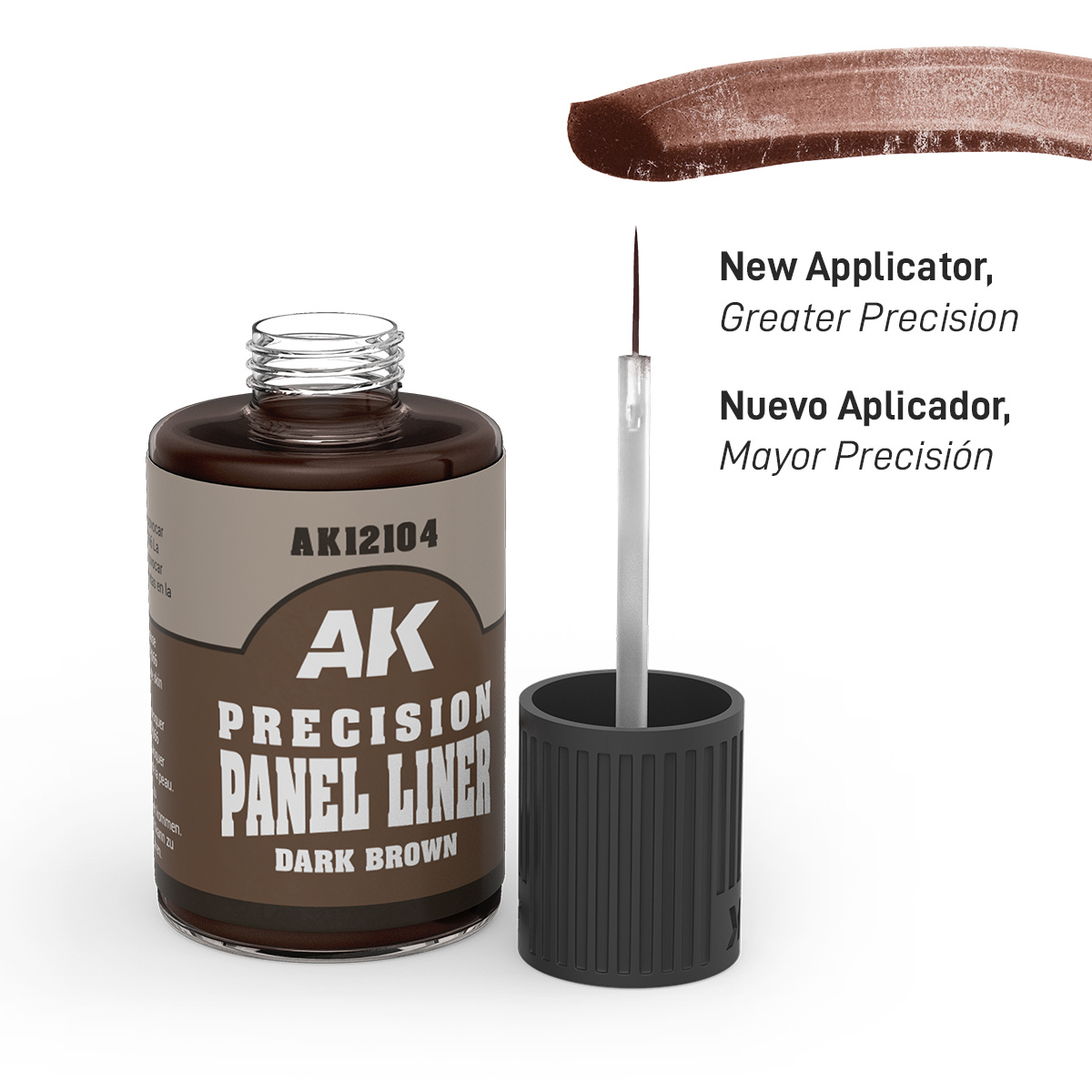 AK-Interactive DARK BROWN PRECISION PANEL LINER AK12104