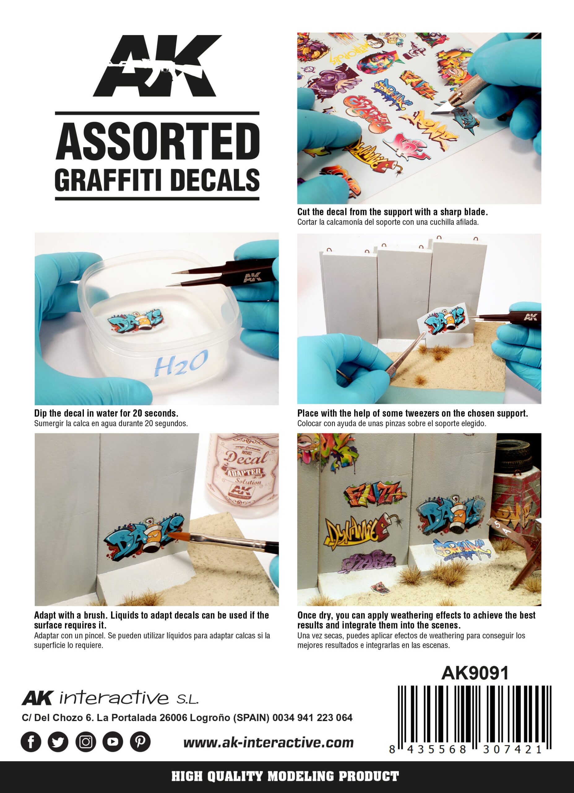 AK Assorted Graffiti Decals voor 1:32/1:35/1:72 AK9091 - Afbeelding 3