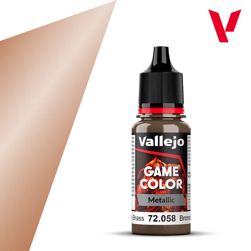 Vallejo Game Color Metallic #127 Brassy Brass 18ml VAL72.058